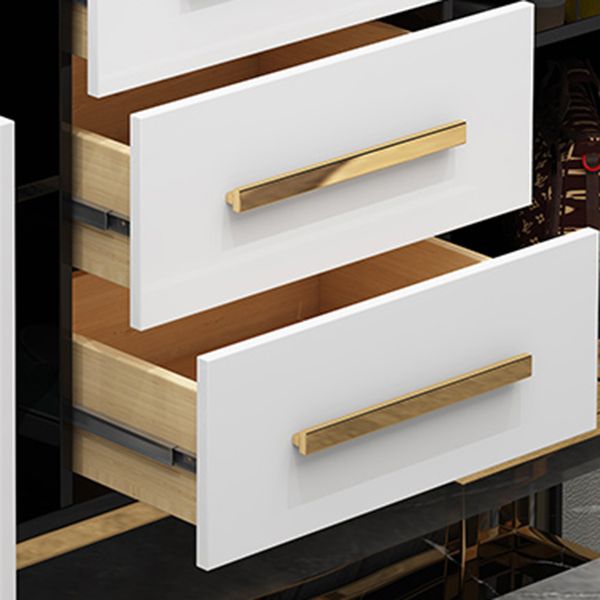 Pierre de pierre glamour et en bois 47,5 "L Buffet de cuisine buffet avec tiroirs et rangement