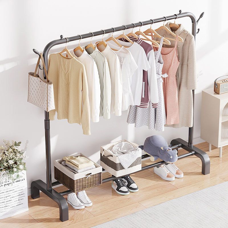 Contemporary Metal Coat Rack Storage Shelving Coat Rack with Coat Hooks Clearhalo 'Entry & Mudroom Furniture' 'furn' 'furn_hall_tree_coat_racks' 'Furniture' 'Hall Trees & Coat Racks' 'hall_tree_coat_racks' 1200x1200_dd922f21-41a4-44be-9189-f7ab2c7e6db5