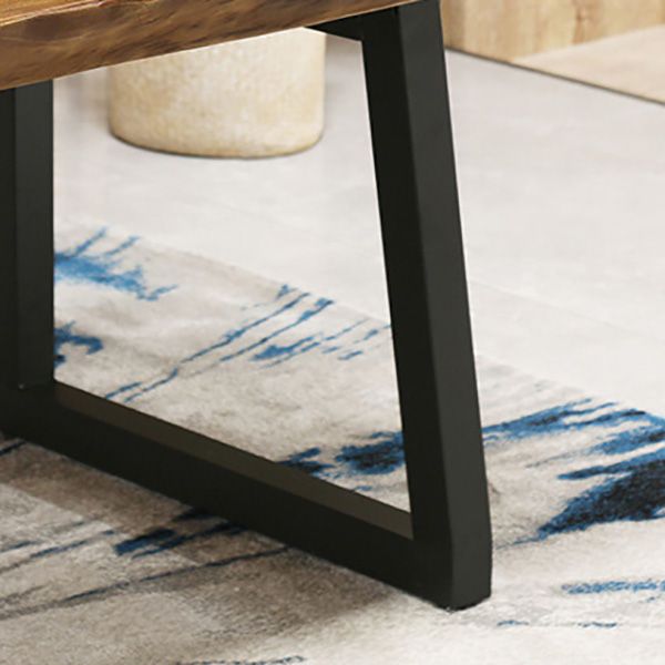 Industrial Style Rectangle Dining Table Wooden Table with Metal Legs for Home Use Clearhalo 'Dining Tables & Seating' 'Dining Tables' 'dining_table' 'furn' 'furn_dining_table' 'Furniture' 'Kitchen & Dining Furniture' 1200x1200_dd9274d8-7eef-41d7-a7d8-faa237c65235