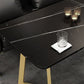 Industrial Style Sintered Stone Dinner Room Kitchen Table Black Table with Gold Frame Clearhalo ' dining_table' 'Dining Tables & Seating' 'Dining Tables' 'furn' 'furn_dining_table' 'Furniture' 'furniture_dining_table' 'Kitchen & Dining Furniture' 'kitchen&dining_furn' 'kitchen' 'kitchen_dining_table' 1200x1200_dd9292fc-8adc-42b8-a930-215057292782