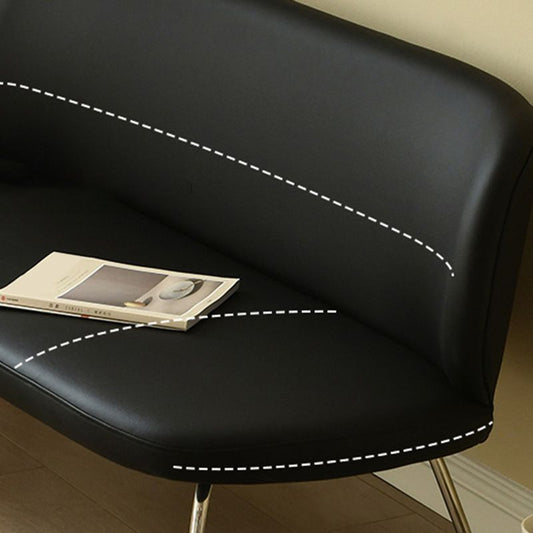 Faux Leather Modern Settee 2-seat Armless Seating in Black/Green Clearhalo 'furn' 'furn_sofas' 'Furniture' 'Living Room Furniture' 'Sofa' 'sofas' 1200x1200_dd92c5cf-4aa9-4d14-b04f-7ab068452344