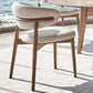 Indoor Patio Dining Chair Upholstered Armless Open Back Chair