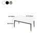 Stone Top Dining Table Rectangle Contemporary Table with 4 Black Legs Clearhalo 'Dining Tables & Seating' 'Dining Tables' 'dining_table' 'furn' 'furn_dining_table' 'Furniture' 'furniture_dining_table' 'Kitchen & Dining Furniture' 'kitchen' 'kitchen_dining_table' 1200x1200_dd956499-d57b-4148-8564-b1425035becf