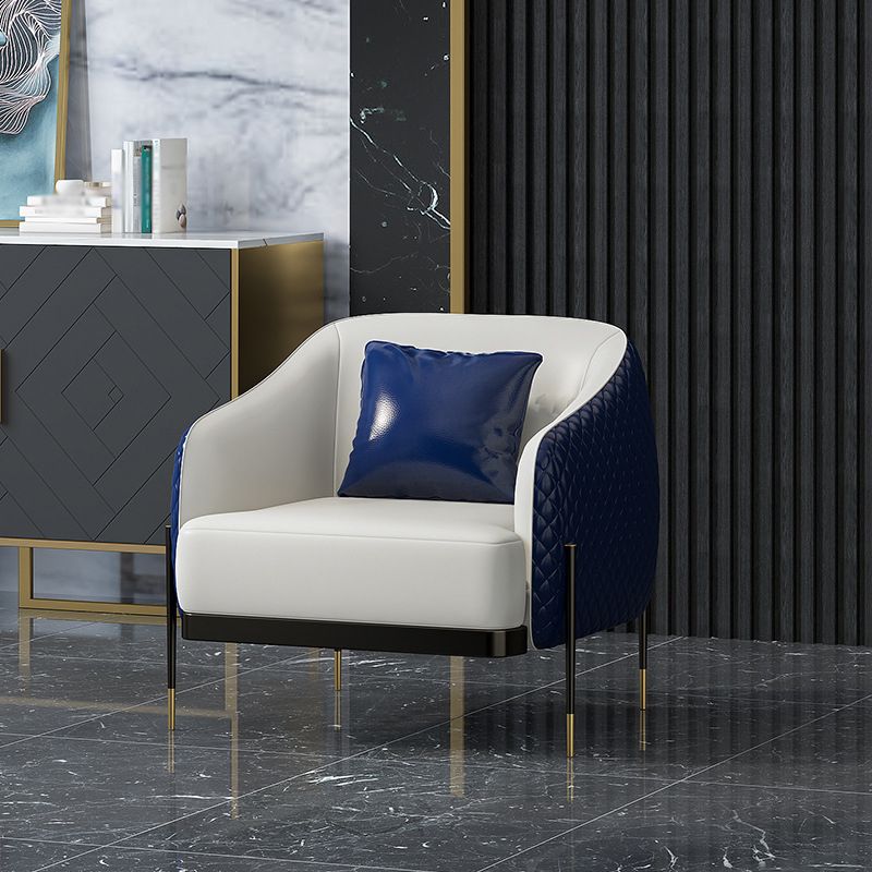 Contemporary Faux Leather Settee Stain-Resistant Couch in Orange and Blue Clearhalo 'furn' 'furn_sofas' 'Furniture' 'furniture_sofas' 'Living Room Furniture' 'Sofa' 'sofas' 1200x1200_dd95ec5d-dc98-426c-9ee0-a51c98f6807f