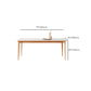 Mid-Century Dining Room Table Rectangle Stone Dinette Table in White