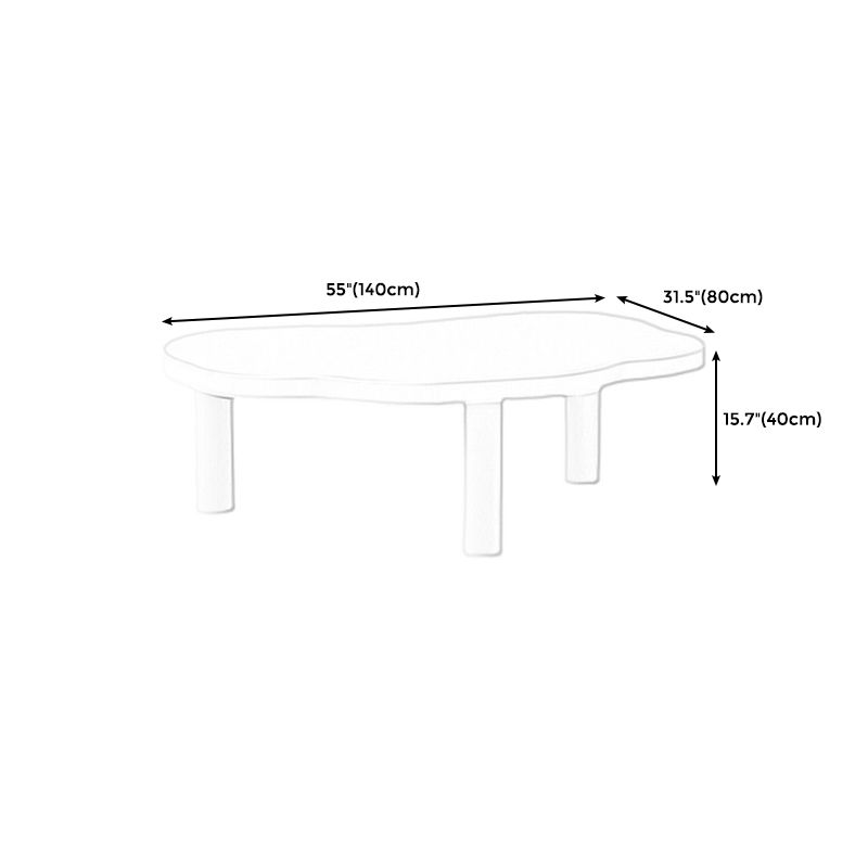 Modern Wood 3/4 Legs Cocktail Table Free Form Coffee Table in Natural Clearhalo 'Coffee & Accent Tables' 'Coffee Tables' 'coffee_tables' 'furn' 'furn_coffee_tables' 'Furniture' 'furniture_coffee_tables' 'Living Room Furniture' 1200x1200_dd970a0e-fc31-4907-98a4-db9628112f28