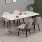 Modern Rectangle Acrylic Dining Table Set 1/2/5 Pieces Dining Set for Home Use