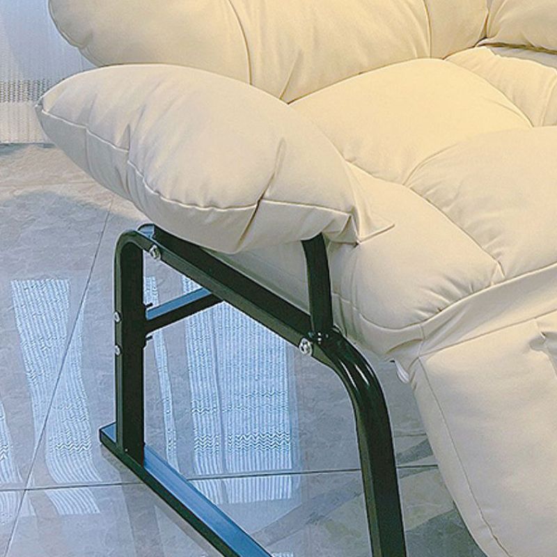 Standard ottomano manuale di reclinabile singolo in metallo contemporaneo con braccio