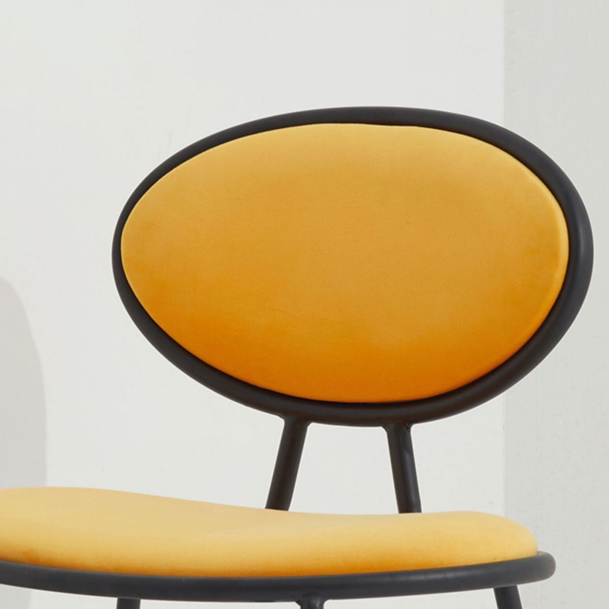 Chaise latéral glam glamour en velours chaise latéral rembourrée pour la maison