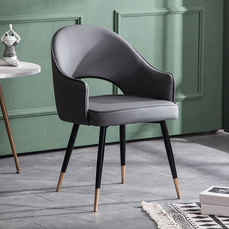 Contemporary Style Upholstered Arm Dining Chairs Open Back Dining Side Chair Clearhalo ' kitchen&dining_furn' 'Dining Chairs' 'Dining Tables & Seating' 'dining_chair' 'furn' 'furn_dining_chair' 'Furniture' 'furniture_dining_chair' 'Kitchen & Dining Furniture' 'kitchen' 1200x1200_dd991a14-5437-4d22-a535-761a9d4a202c