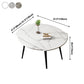 Mesa redonda de comedor de 4 pies, mesa abatible de piedra de estilo sencillo para el hogar