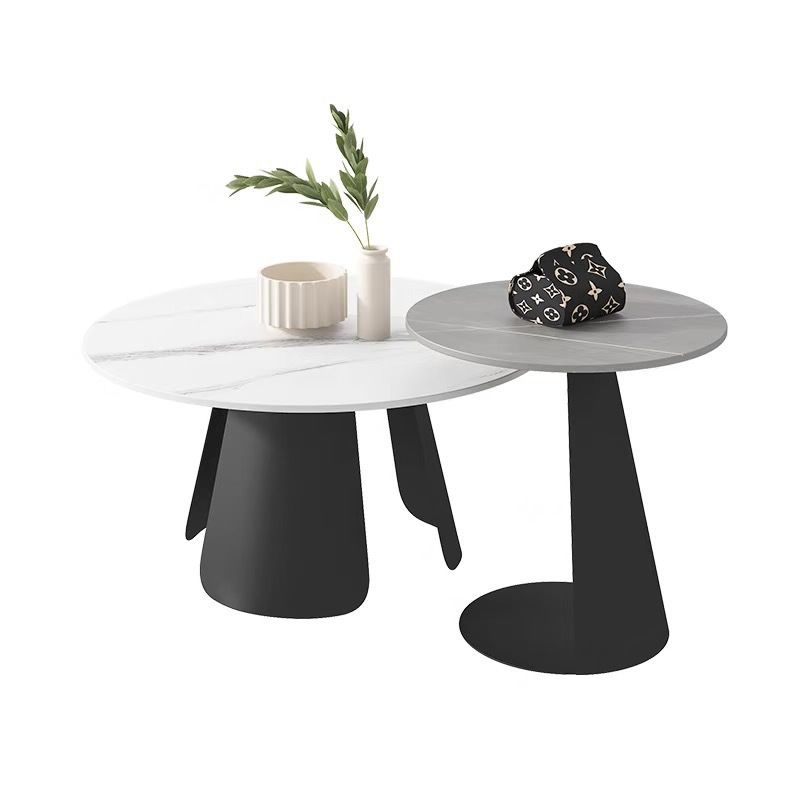 Aucune table d'appoint en marbre moderne de salon de table d'extrémité pénible