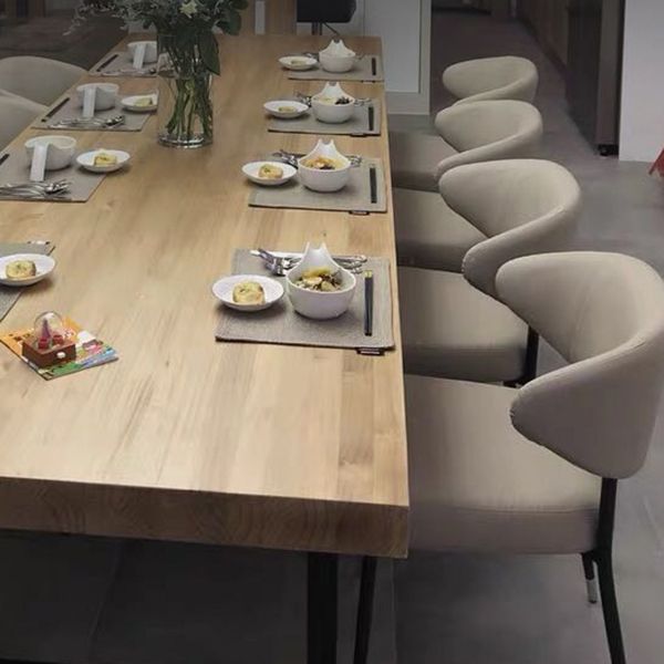 Hedendaagse stoelen Open rugliggende stoelen met metalen benen voor keuken