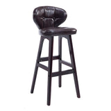 Modern Armless Backrest Counter Stool Wood Study Bar Stool with Leather Cushion and Pedal Clearhalo 'Bar Furniture' 'Bar Stools' 'bar_stools' 'furn' 'furn_bar_stools' 'furniture_bar_stools' 'Kitchen & Dining Furniture' 'kitchen&dining_furn' 'kitchen' 'kitchen_furn' Furniture' 1200x1200_dd9c4993-9267-464e-8bd0-26e53f5242ff