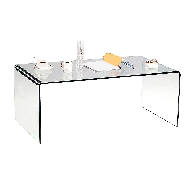 Modern Square Sled Base Glass Square Coffee Table for Apartment Clearhalo 'Coffee & Accent Tables' 'Coffee Tables' 'coffee_tables' 'furn' 'furn_coffee_tables' 'Furniture' 'furniture_coffee_tables' 'Living Room Furniture' 1200x1200_dd9cb0b5-c87e-49f2-82b4-7b9fd07bc929
