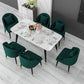 Glam Style Sintered Stone Dining Set Rectangle 1/5/7 Pieces Dining Set for Dining Areas Clearhalo 'Dining Room Sets' 'Dining Tables & Seating' 'dining_room_set' 'furn' 'furn_dining_room_set' 'Furniture' 'Kitchen & Dining Furniture' 1200x1200_dd9d0005-539b-4865-acf8-e2a46a58b90c