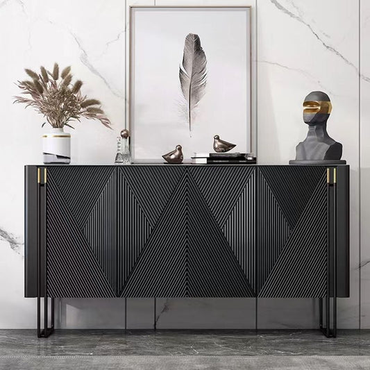 Scheda laterale in legno ingegnerizzato in pietra in pietra in pietra moderna per soggiorno