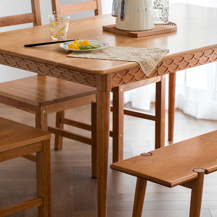 Simplicity Rectangle 4-foot Home Furniture Solid Wood Dining Table with Drawer Clearhalo ' dining_table' 'Dining Tables & Seating' 'Dining Tables' 'furn' 'furn_dining_table' 'Furniture' 'furniture_dining_table' 'Kitchen & Dining Furniture' 'kitchen&dining_furn' 'kitchen' 'kitchen_dining_table' 1200x1200_dd9de0cb-5f09-4a68-a4a6-c06e8c19e316