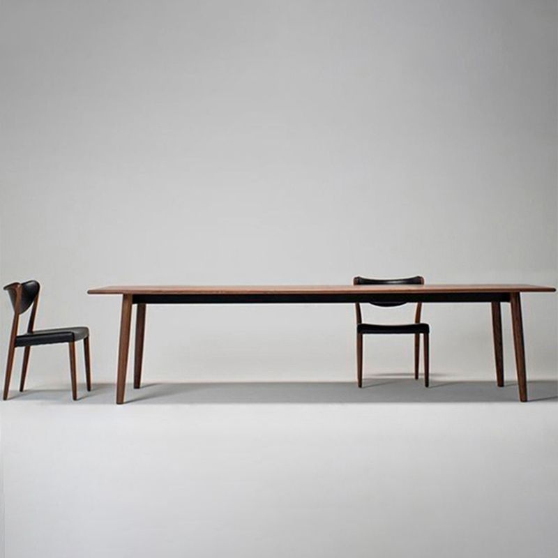 Contemporary Solid Wood Brown Table Rectangle Standard Dining Table for Kitchen Clearhalo ' dining_table' 'Dining Tables & Seating' 'Dining Tables' 'furn' 'furn_dining_table' 'Furniture' 'furniture_dining_table' 'Kitchen & Dining Furniture' 'kitchen&dining_furn' 'kitchen' 'kitchen_dining_table' 1200x1200_dd9e2773-6f82-4504-9589-398fddf0c64c