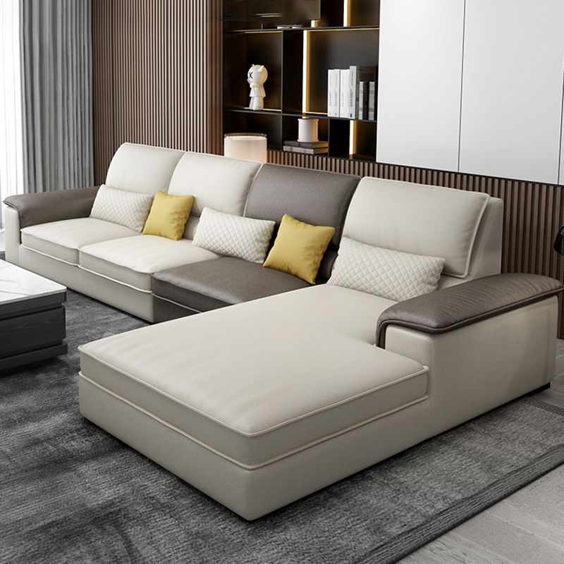 Assembled Settee Furniture Faux Leather and Fabric Bench Seating Clearhalo 'furn' 'furn_sectionals' 'Furniture' 'furniture_sectionals' 'kitchen' 'kitchen_sectionals' 'Living Room Furniture' 'Sectionals' 1200x1200_dd9e78cc-8ff5-45c1-bd36-316b2d713523