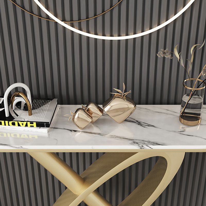 Console in ardesia glam Tabella 11,8 "W Half Moon Reshent Console