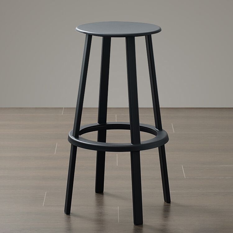 Modern Rotatable Backless Counter Stool Iron Cafe Bar Stool with Pedal Clearhalo 'Bar Furniture' 'Bar Stools' 'bar_stools' 'furn' 'furn_bar_stools' 'Furniture' 'Kitchen & Dining Furniture' 1200x1200_dda0c9b0-74b0-40b7-98af-af23f61dcbf4