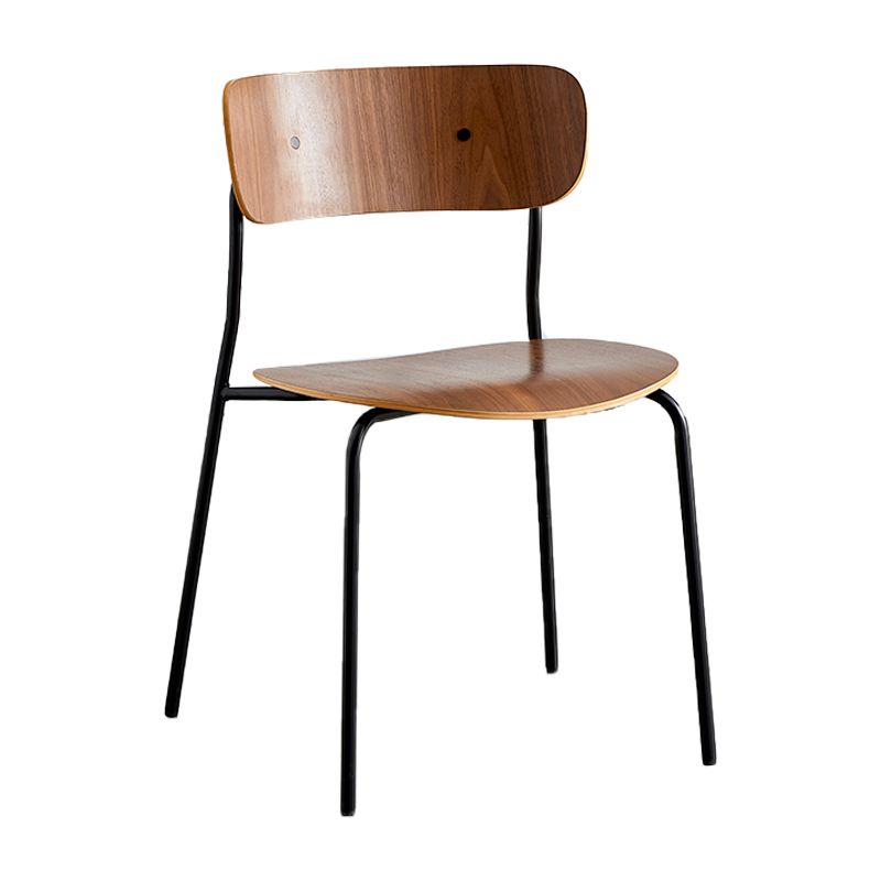 Metal Modern Indoor-Outdoor Dining Chair Armless Open Back Dining Side Chair Clearhalo ' kitchen&dining_furn' 'Dining Chairs' 'Dining Tables & Seating' 'dining_chair' 'furn' 'furn_dining_chair' 'Furniture' 'furniture_dining_chair' 'Kitchen & Dining Furniture' 'kitchen' 1200x1200_dda12ab6-57d8-4602-a299-8ef4f7034d8a