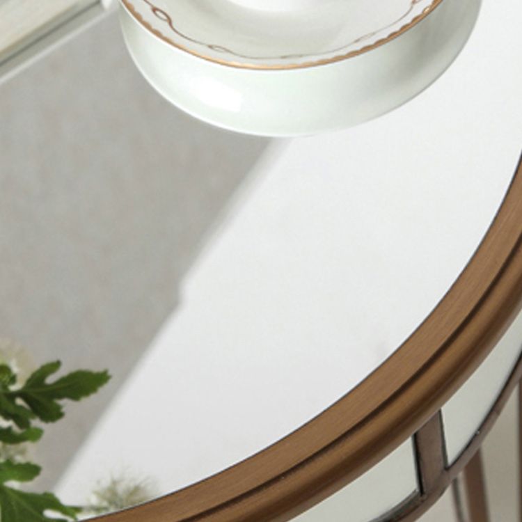 Round Glass Top Side End Table Modernistic Solid Wood 4 Legs End Table Clearhalo 'Coffee & Accent Tables' 'End & Side Tables' 'end_side_tables' 'furn' 'furn_end_side_tables' 'Furniture' 'Living Room Furniture' 1200x1200_dda1768b-8edc-4eec-9b72-e20b432cd4d7