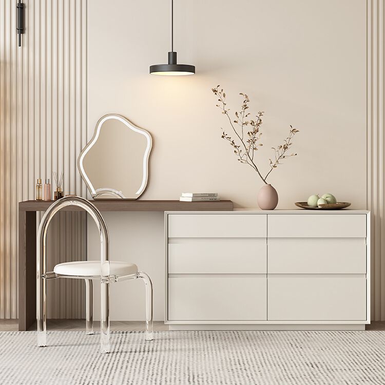 Traglita tradizionale vanità per il trucco da letto in legno Vanity con cassetto