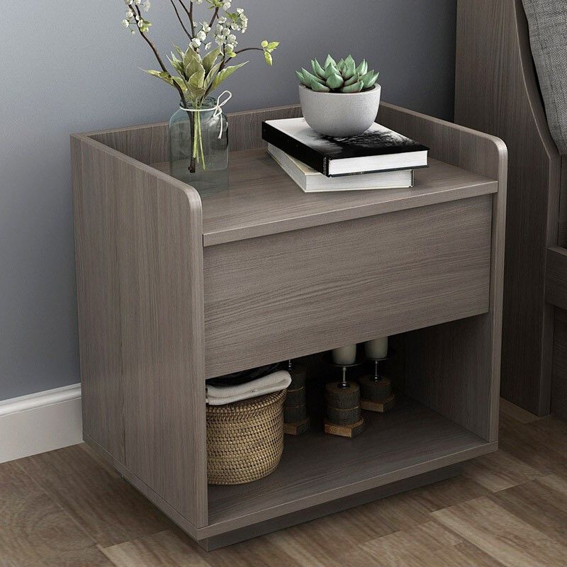 Engineered Wood Bedside Cabinet Industrial Bed Nightstand for Bedroom Clearhalo 'Bedroom Furniture' 'furn' 'furn_night_stand' 'Furniture' 'night_stand' 'Nightstands' 1200x1200_dda1f07d-b118-4203-8d3b-6f8b62767546