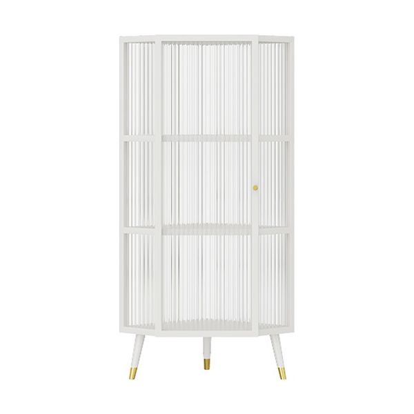 Curio Curio Curio Cabinet in metallo Porte in vetro armadio con gambe per soggiorno