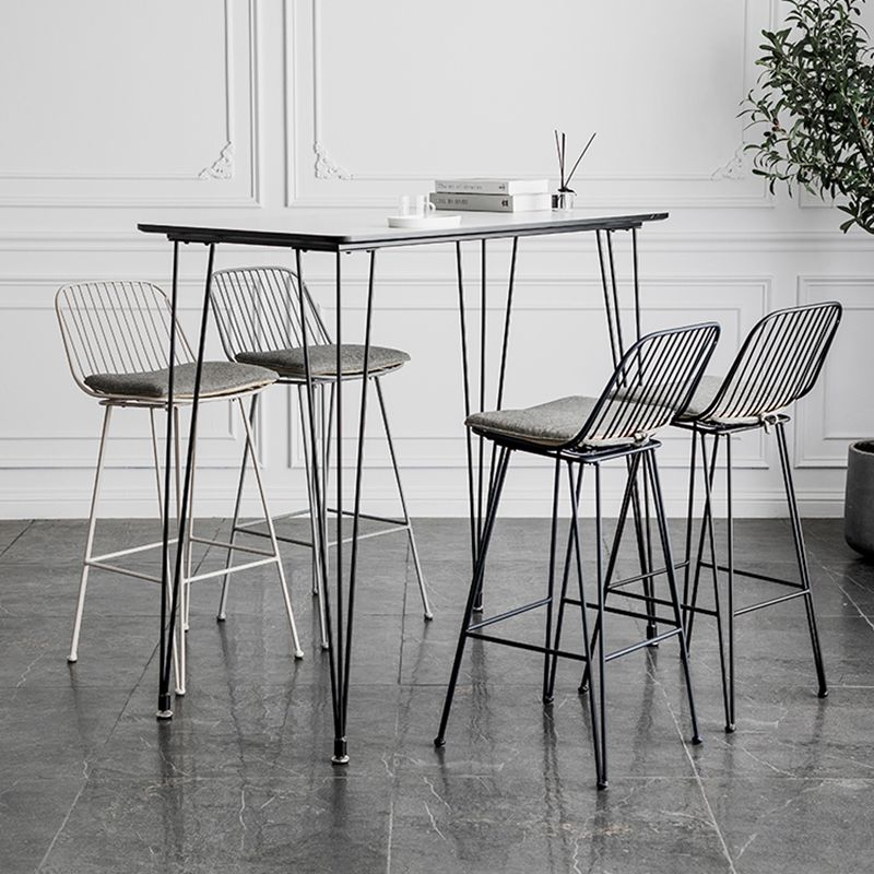 Industrial Iron Simple Barstool 26" H Indoor Tall Stool with Rectangle Seat Clearhalo 'Bar Furniture' 'Bar Stools' 'bar_stools' 'furn' 'furn_bar_stools' 'furniture_bar_stools' 'Kitchen & Dining Furniture' 'kitchen&dining_furn' 'kitchen' 'kitchen_furn' Furniture' 1200x1200_dda2cf3e-2a98-4a47-98b6-206e06fa3682