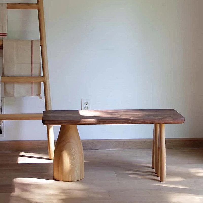 Modern Style 3 Legs Base Design Brown Pine Rectangular Coffee Table Clearhalo 'Coffee & Accent Tables' 'Coffee Tables' 'coffee_tables' 'furn' 'furn_coffee_tables' 'Furniture' 'furniture_coffee_tables' 'Living Room Furniture' 1200x1200_dda33247-e5e7-4546-b120-4ab172670b01