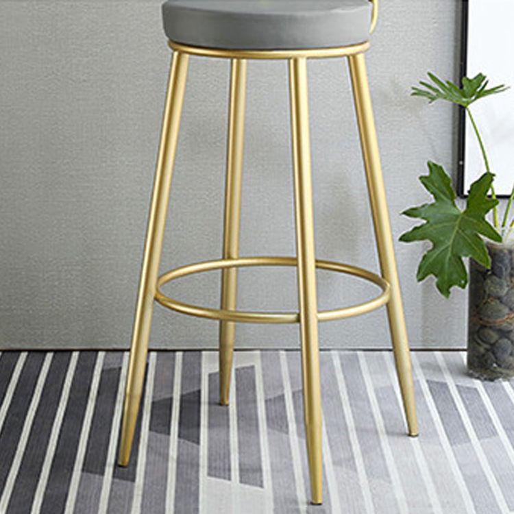 Nordic Style Bar-stool Round Counter Bar Stool with Metal Legs for Home Use Clearhalo 'Bar Furniture' 'Bar Stools' 'bar_stools' 'furn' 'furn_bar_stools' 'Furniture' 'Kitchen & Dining Furniture' 1200x1200_dda364dc-e09a-4341-992f-c5aeb3405d0d