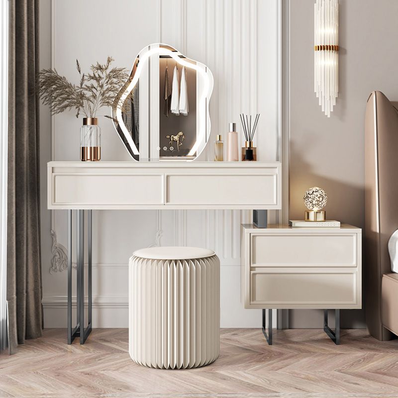 15.74 "brede ijdelheidsset met lade Bright White Wood Make-up ijdelheid