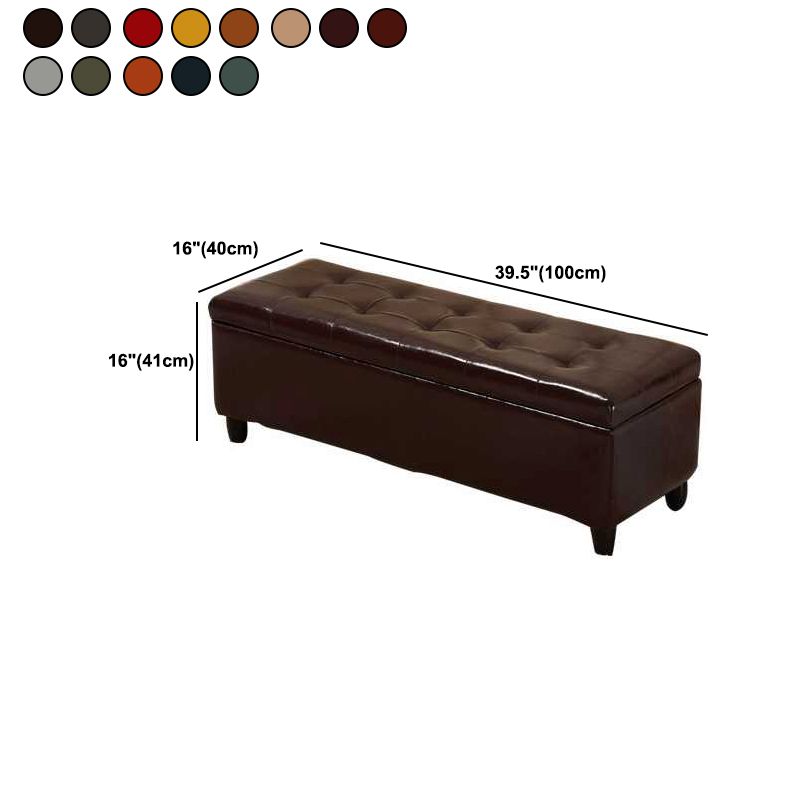 15.7"W Mid-Century Modern Bench Cushioned Tufted Seating Bench Clearhalo 'Benches' 'Chairs & Seating' 'furn' 'furn_benches' 'Furniture' 'Living Room Furniture' 1200x1200_dda59bf3-4abb-48a6-91bd-ec1dfbe75251