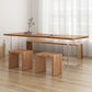 Table en bois massif contemporain pour table rectangle de restaurant avec base acrylique