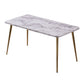 Modern Rectangle Wooden Top Coffee Table with 4 Iron Legs 1 Piece