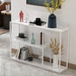 Modern Rectangle Console Accent Table Antique Finish Console Sofa Table in Metal