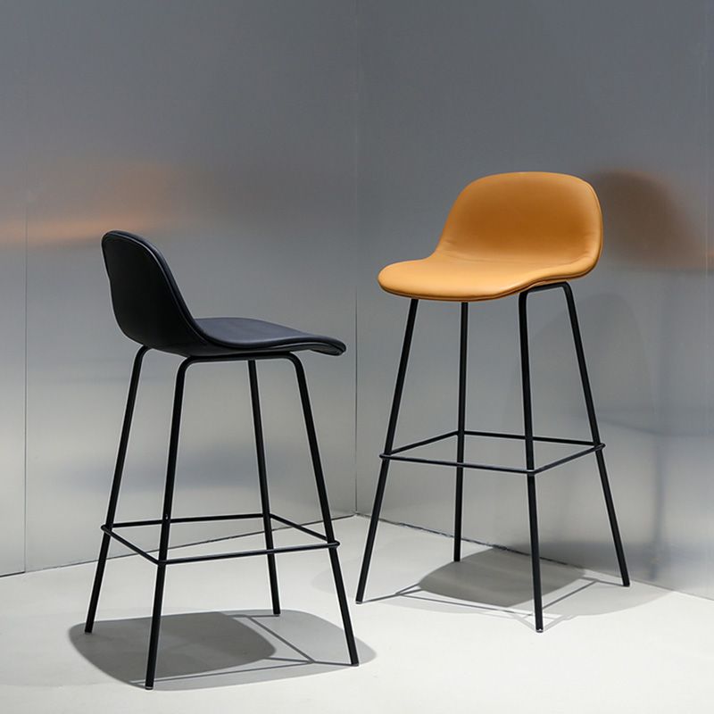 Contemporary Counter Bar Stool Leather Backrest Bar Stool with Footrest Clearhalo 'Bar Furniture' 'Bar Stools' 'bar_stools' 'furn' 'furn_bar_stools' 'furniture_bar_stools' 'Kitchen & Dining Furniture' 'kitchen&dining_furn' 'kitchen' 'kitchen_furn' Furniture' 1200x1200_dda681d6-056a-4d1b-9013-475aafbdbd74