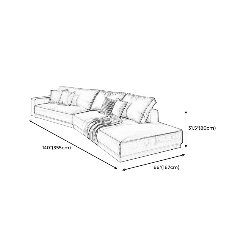 Modern Light Gray Curved Sofa Genuine Leather Corner Sectional for Apartment Clearhalo 'furn' 'furn_sectionals' 'Furniture' 'furniture_sectionals' 'Living Room Furniture' 'Sectionals' 1200x1200_dda8097d-2615-4e30-88ad-0264831624be