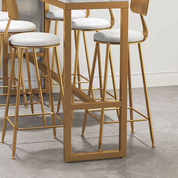 White Stone Top Table and Stool Set 1/2/5/7 Pieces Indoor Glam Counter Height Set Clearhalo 'Bar Furniture' 'furn' 'furn_home_bar_bar_sets' 'Furniture' 'Home Bars & Bar Sets' 'home_bar_bar_sets' 'Kitchen & Dining Furniture' 1200x1200_dda96d8b-b361-4f84-812e-f83e667d0a90