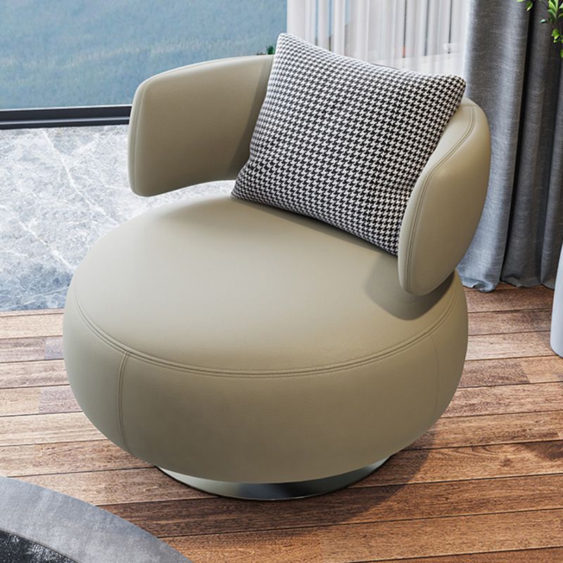 Contemporary Swivel Accent Chair Armless Lounge Chair with Cushion 33"L x 26"W x 28.5"H Clearhalo 'Accent Chairs' 'accent_chairs' 'Chairs & Seating' 'furn' 'furn_accent_chairs' 'Furniture' 'Living Room Furniture' 1200x1200_ddab2cf6-f790-45b4-b73c-d3d86e36e55d