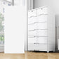 White Plastic Storage Cabinet with Legs Contemporary Wardrobe Armoire
