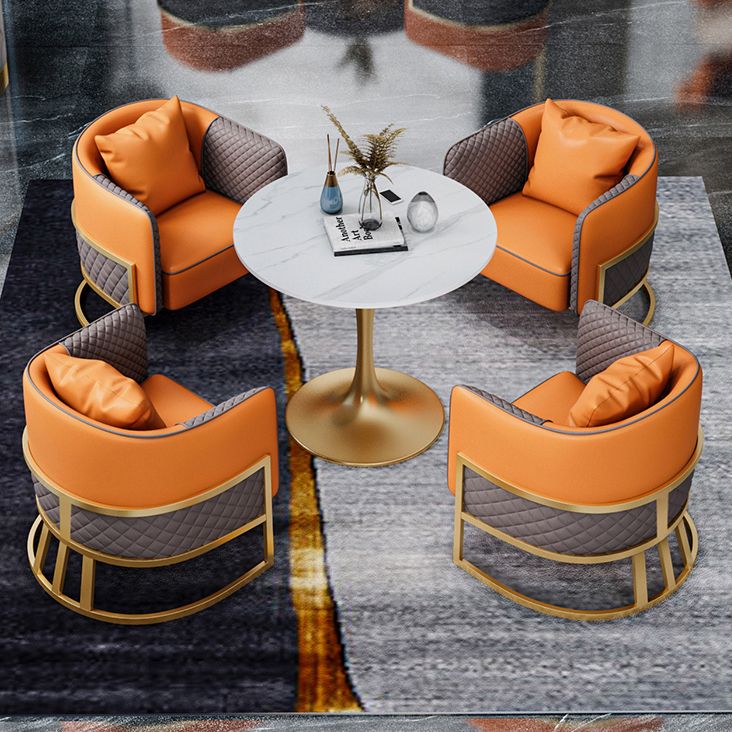 Traditional Luxury Style Dining Table White Round Sintered Stone Table Clearhalo ' dining_table' 'Dining Tables & Seating' 'Dining Tables' 'furn' 'furn_dining_table' 'Furniture' 'furniture_dining_table' 'Kitchen & Dining Furniture' 'kitchen&dining_furn' 'kitchen' 'kitchen_dining_table' 1200x1200_ddaf306b-b3c7-4360-8691-d6c843c0ebba