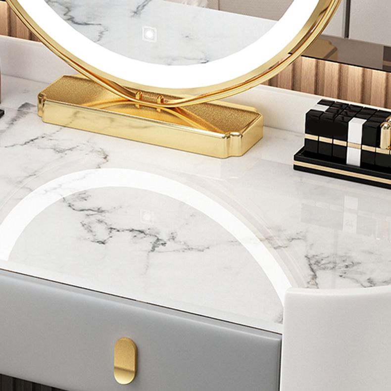 Adjustable Makeup Counter Lights Vanity Dressing Table with Drawer