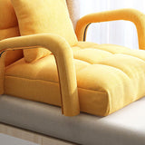 27,56 "H sedia a trapunta di lino trapuntata sedia a braccio resistente alle macchie con cuscino