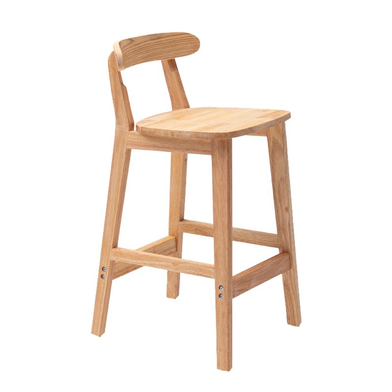 Solid Wood Modern Bar Stool Square Low Back Indoor Stool with Wood Legs Clearhalo 'Bar Furniture' 'Bar Stools' 'bar_stools' 'furn' 'furn_bar_stools' 'furniture_bar_stools' 'Kitchen & Dining Furniture' 'kitchen&dining_furn' 'kitchen' 'kitchen_furn' Furniture' 1200x1200_ddb1b19e-bc67-4759-a118-a91805c296a6