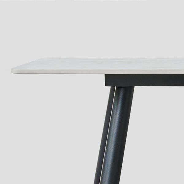 Mesa de piedra moderna rectángulo comedor de mesa de altura estándar con 4 patas