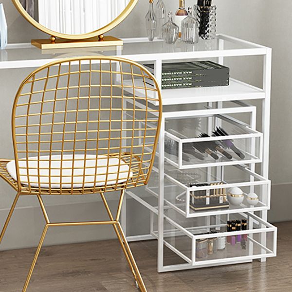 Glam Style 29,5 "Hauteur Golden Glass Top Making Vanity for Chambre